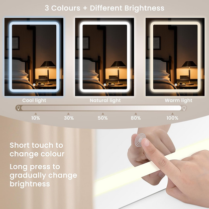 Vanity Desk with LED Mirror